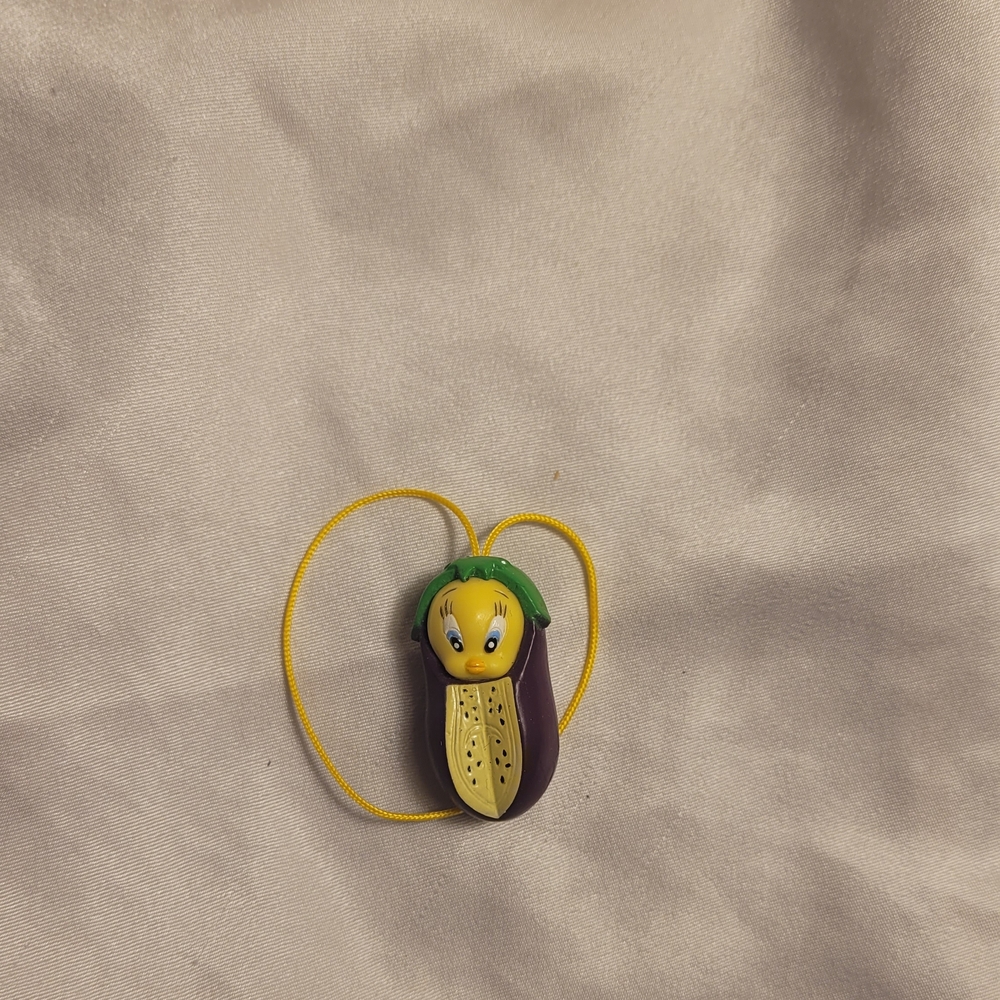 Cute Tweety Eggplant Hair Tie - Yellow, Purple, Green